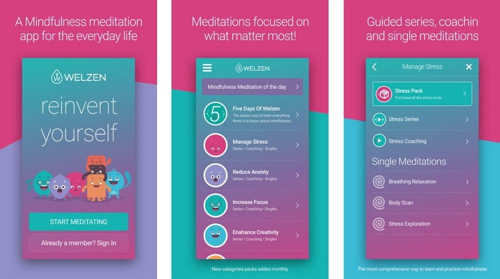 Meditation app affirmation app relaxation app cross platform app music  streaming by Azeebstudio