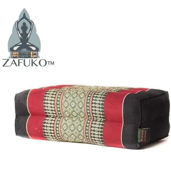 Zafuko Large Foldable Meditation and Yoga Cushion - Red/Blue