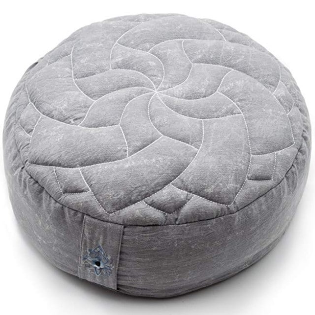 REEHUT Zafu Yoga Meditation Cushion, Round Meditation Pillow Filled with  Buckwheat, Zippered Organic Cotton Cover, Machine Washable - 4 Colors and 3  Sizes Grey 16*16*4.5