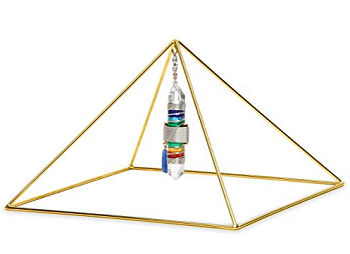 small gold plated copper pyramid