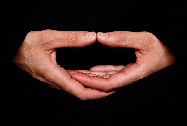 cosmic mudra hand position example