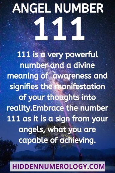 Angel Number 111 – The Number of Manifesting Energy | UnifyCosmos.com