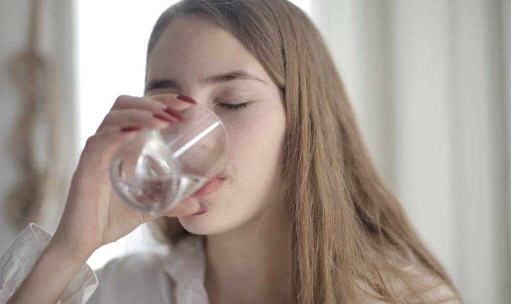 Myth: Drinking water will hydrate your skin directly