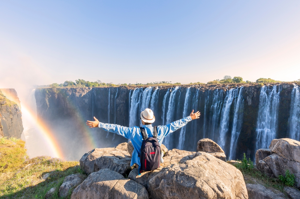 Victoria Falls has the largest curtain of falling water in the world