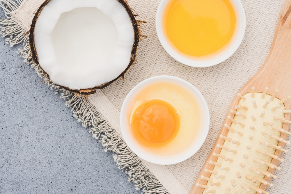 Coconut Oil and Egg Mask