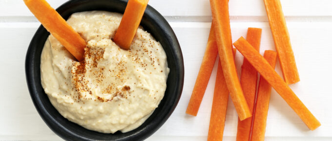 Carrot Sticks with Hummus