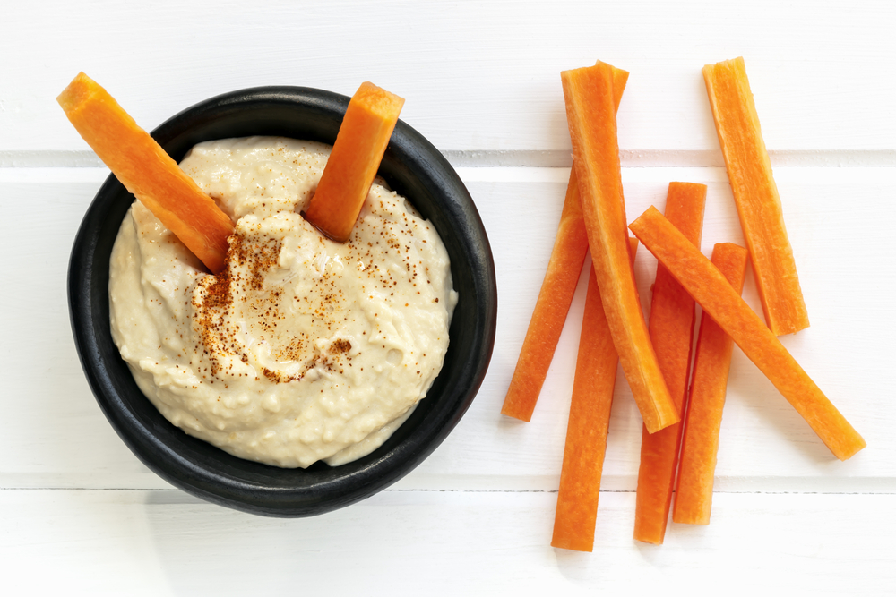 Carrot Sticks with Hummus