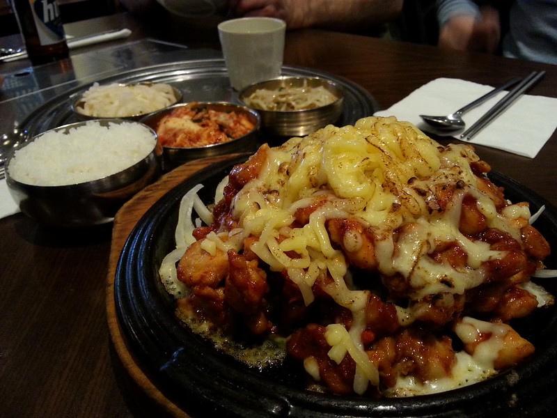 Korean Buldak (Fire Chicken) with Cheese