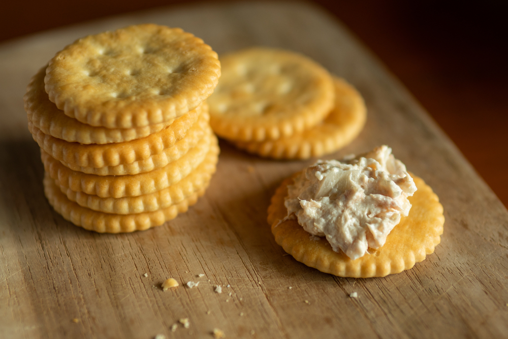 Tuna on Whole Wheat Crackers