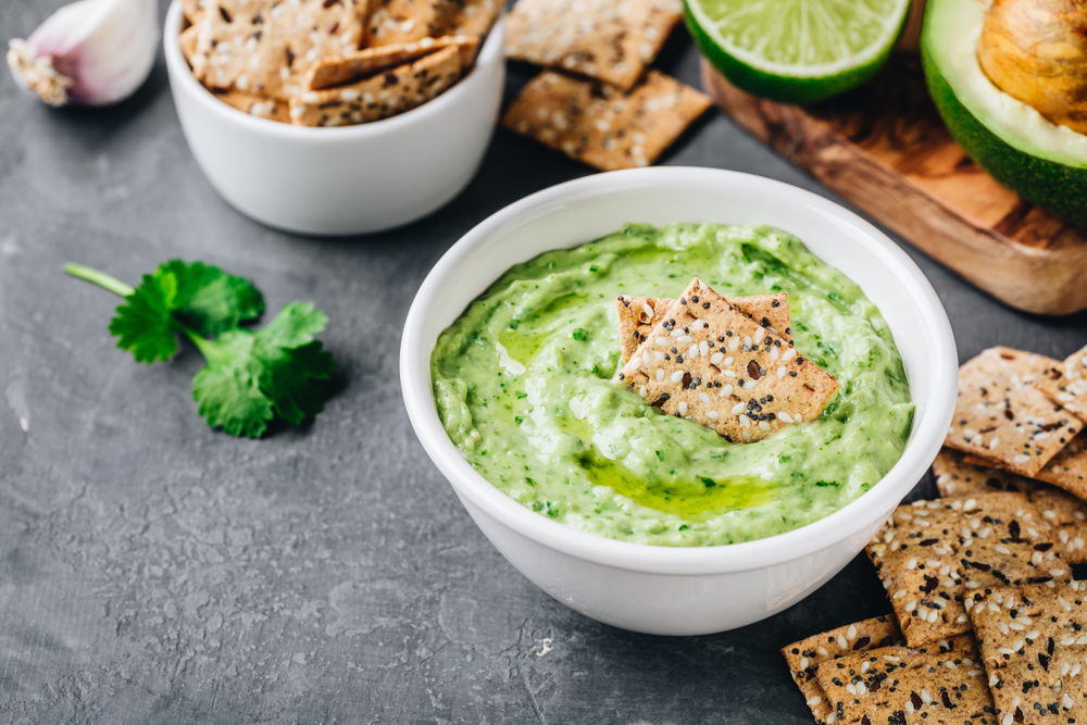 Whole-Grain Crackers with Avocado