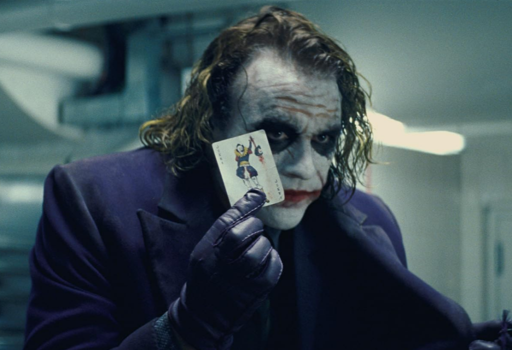 Heath Ledger as The Joker in The Dark Knight