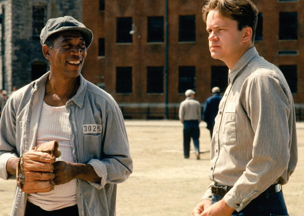 Morgan Freeman as Ellis Boyd 'Red' Redding in The Shawshank Redemption