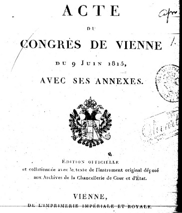 The Congress of Vienna (1814-1815)