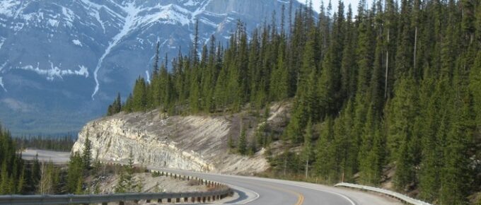 Highway 16 through Jasper National Park, Alberta