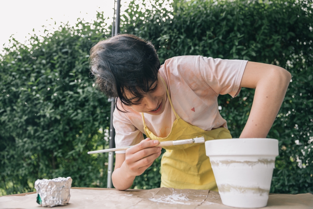 Painted Terra Cotta Pots