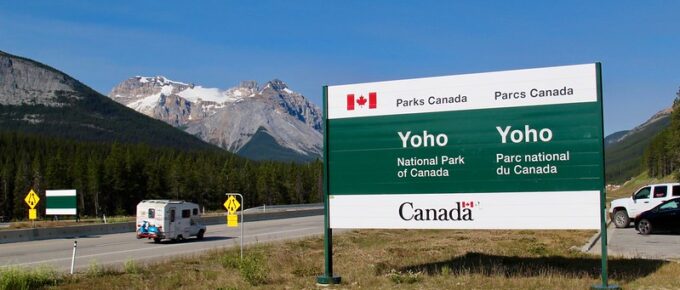 Trans-Canada Highway through Yoho National Park, British Columbia