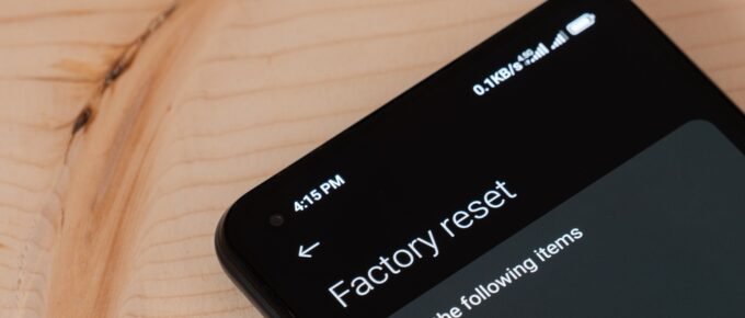 Factory Reset Issues