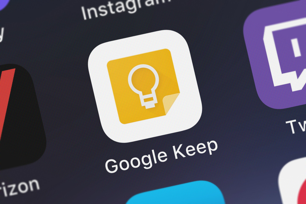 Google Keep Labels and Colors