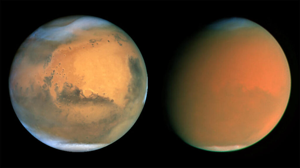 Unexpected Martian Dust Storms