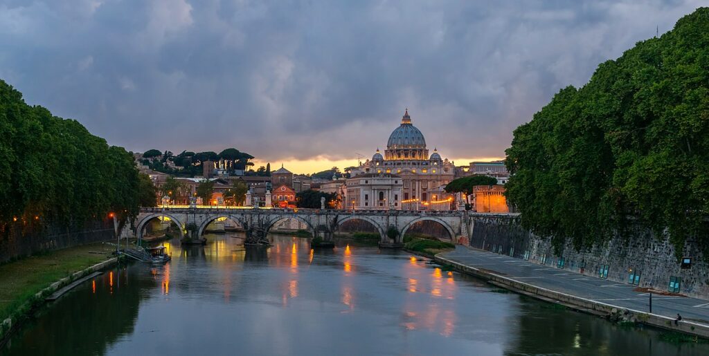 The Ponte Sant'Angelo (Rome, Italy)